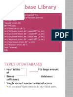 Database Library Functions and Structures