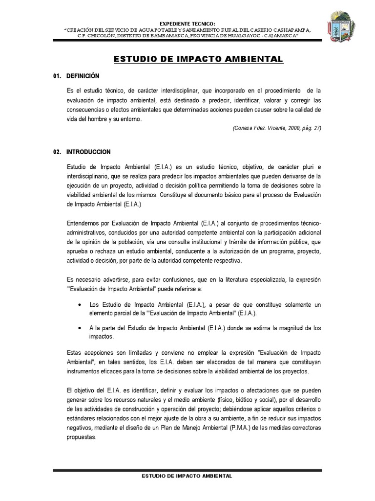 Aprobación del Estudio de Impacto Ambiental | PDF | Evaluación de ...