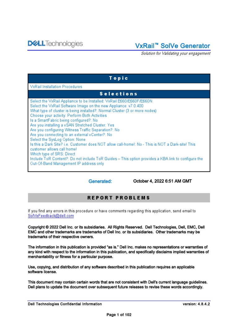 VxRail Appliance - VxRail Installation Procedures-VxRail E660 - E660F ...