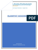 ISLAMIYAT ASSIGNMENT ON ETHICAL VALUES IN AHADITH