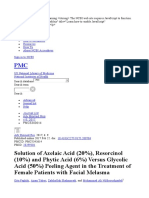 Solution of Azelaic Acid (20%), Resorcinol (10%) and Phytic Acid (6%) Versus Glycolic Acid (50%) Peeling Agent in The Treatment of Female Patients With Facial Melasma