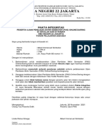 Pakta Integritas Pesrta Pas Online Sman 22 Jakarta 2021 - Albert