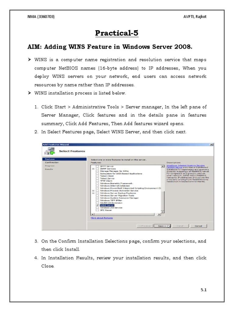 WINS Setup Guide for IT Admins | PDF