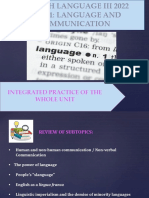 INTEGRATION UNIT 1 - The Power of Language