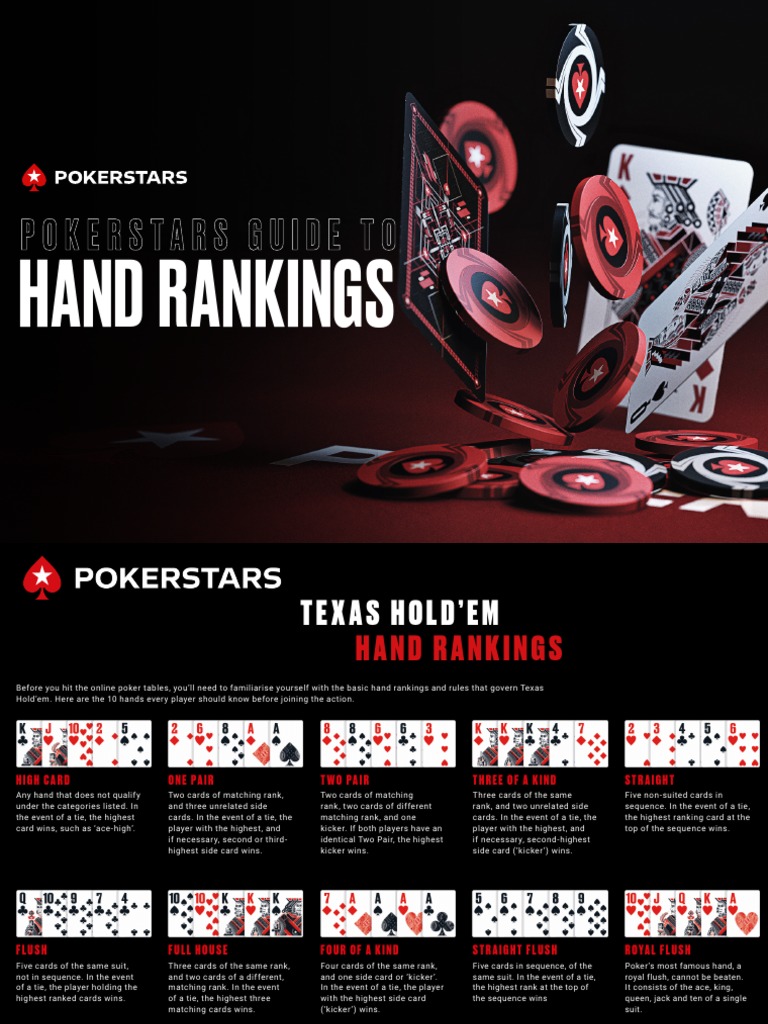 PokerStars Hand Rankings EN PDF Texas Hold 'Em Consumer Goods