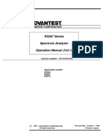 Advantest r3264 r3267 r3273 Spectrum Analyzer Om Vol1 e