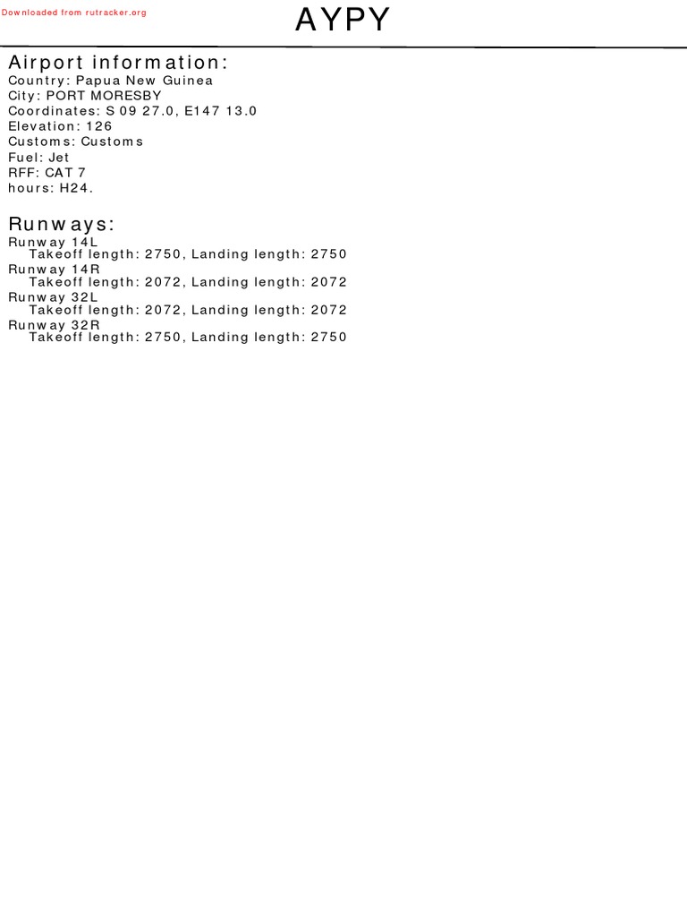AYPY | PDF | Instrument Flight Rules | Aviation
