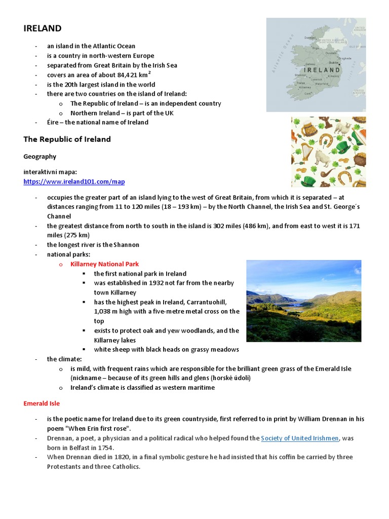 Maturita-Topic Ireland | PDF | Ireland
