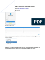 Guide For Enrollment To Doctoral Studies1