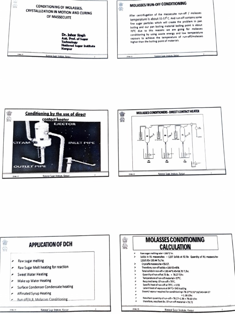 Molasses Conditioning & Centrifugung PDF Crystallization Solubility