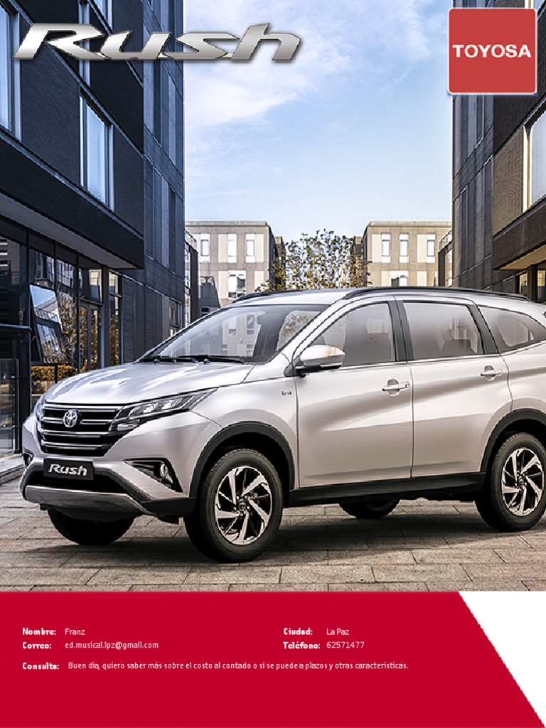 Toyota Rush | PDF | Vehículos con tracción trasera | Vehículo de motor