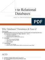 Introduction To Relational Databases
