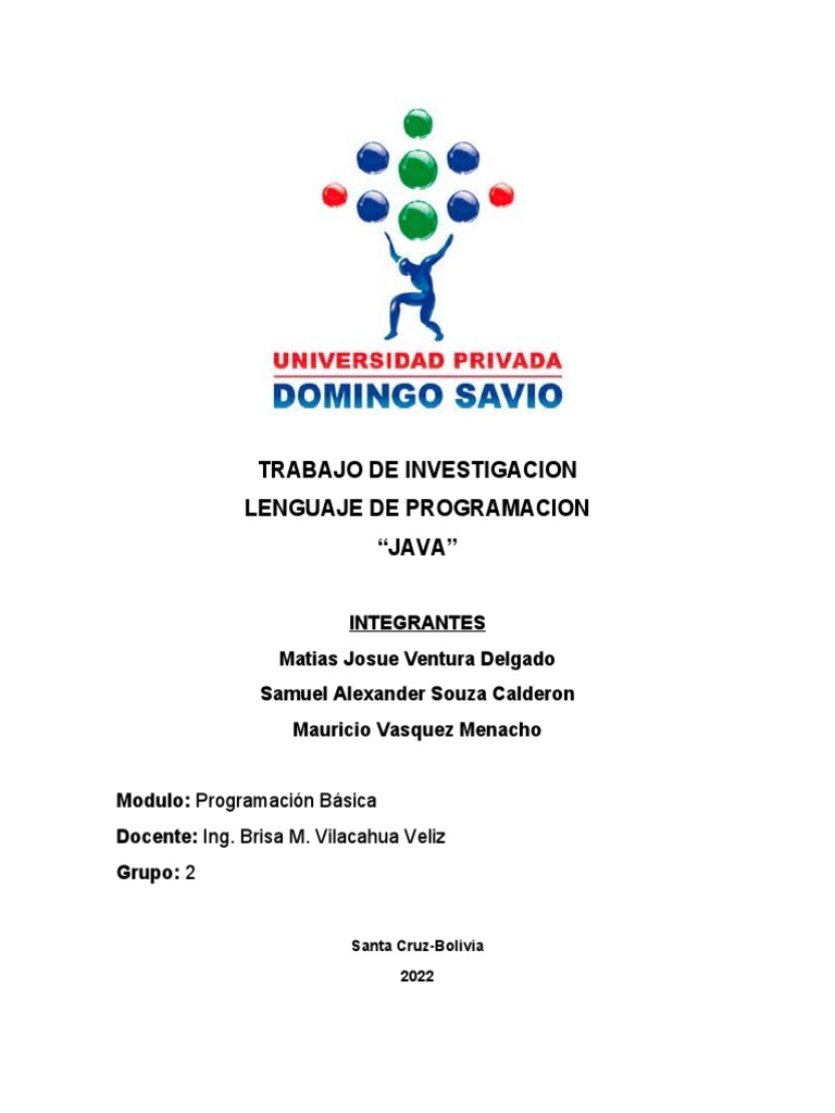Java Word | PDF | Java (lenguaje de programación) | Lenguaje de ...