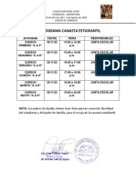 Cronograma de Entrega de La Canasta Estudiantil