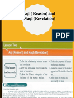 U1. l2. Aql Reason and Naql Revealation