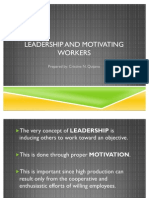 Leadership and Motivating Workers - Cristine