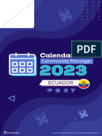 Calendario Community Manager 2023 - Ecuador