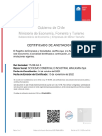 Certificado de Anotaciones