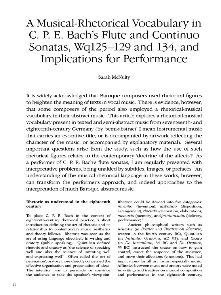 Eighteenth-Century Rhetoric in Music | PDF | Rhetoric | Harmony