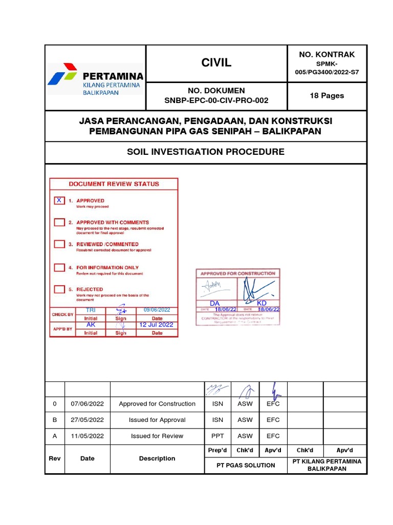Soil Investigation Procedure (AFC) | PDF | Geotechnical Engineering ...