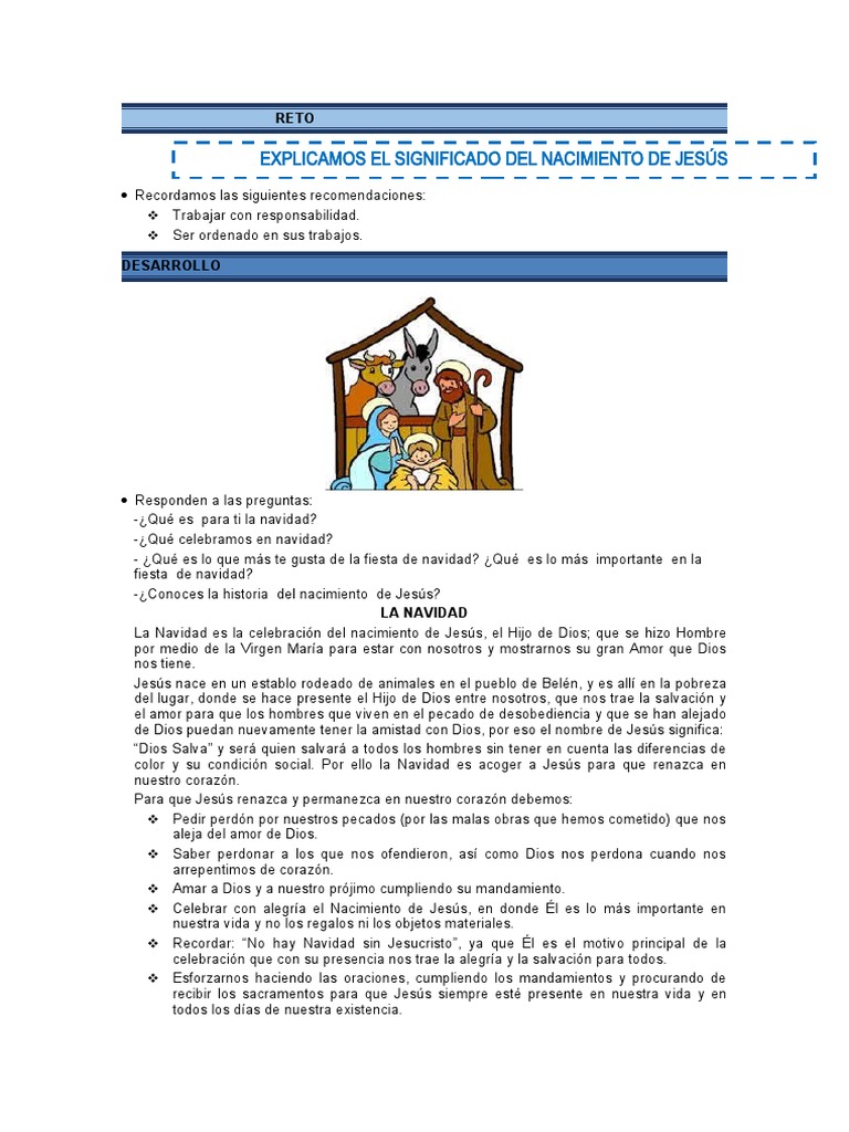 El significado del nacimiento de Jesús | PDF | María, madre de Jesús ...