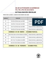 Cronograma Ciclo Actualización Escolar 2023