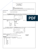 Activity No. 4 Complement of A Set