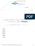 Land Patent FAQ, Part 2 - How To File A Land Patent