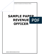 Sample Paper Revenue Officer