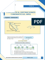 Cinemática: Definiciones Cinemáticas. Mru: Física