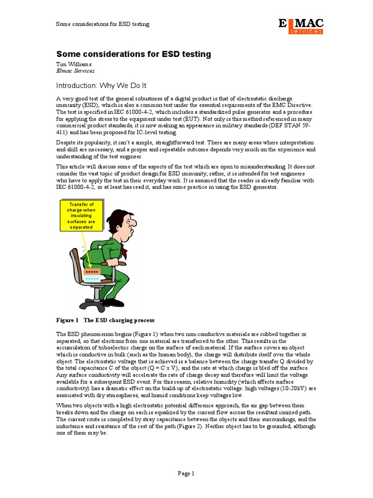 ESD Considerations PDF Electrostatic Discharge Capacitor