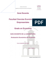 Evaluación Económica de Proyectos - Eco.2013-14