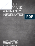 Product Safety and Warranty Information: by Motorola