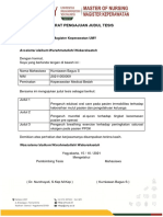 Surat Pengajuan Judul Tesis