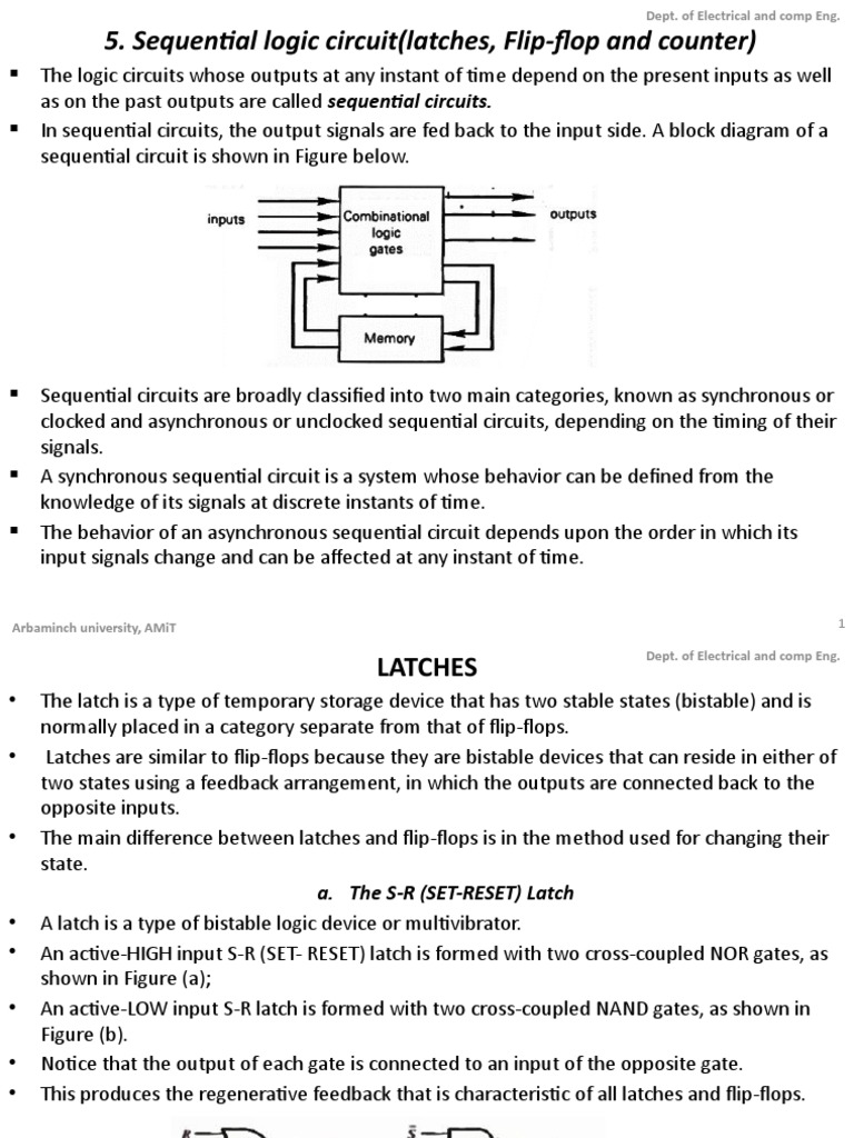 Digital Logic Design Chapter 6.... Full | PDF | Logic Gate | Computer ...