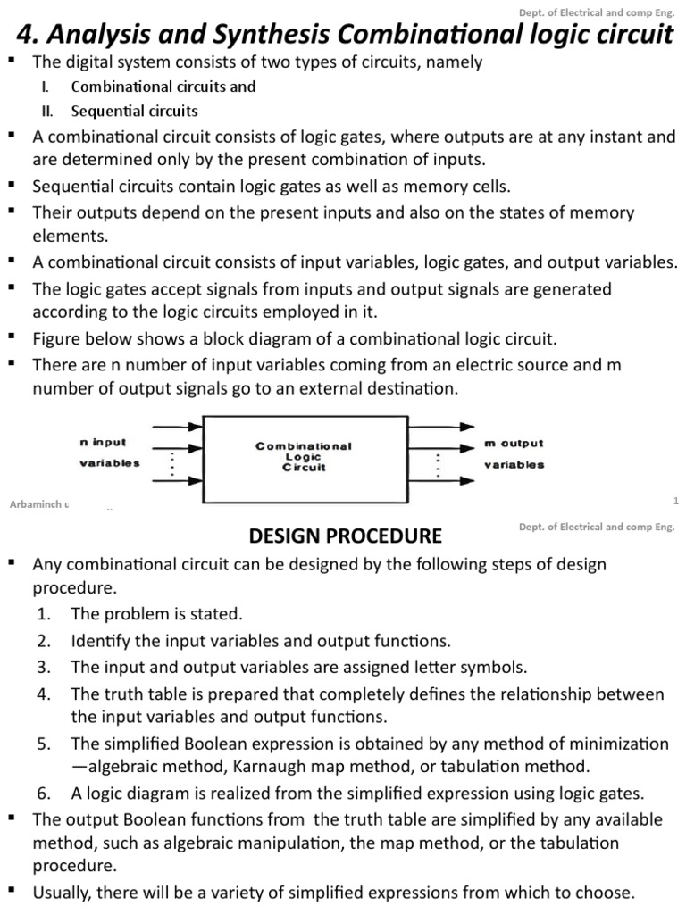 Combinational Circuit Design Steps | PDF | Logic Gate | Boolean Algebra