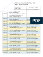 Jadual Waktu Aktiviti Kokurikulum Sekolah Tahun 2022