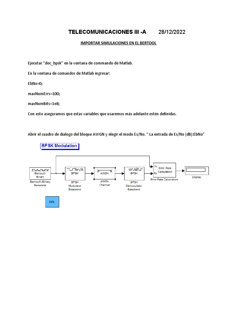Importación de Simulaciones en Bertool | PDF