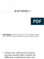 QUIZ WEEK 3 - Locating Specific Resourcse