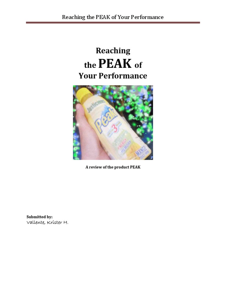 Peak Energy Drink | Retail | Drink