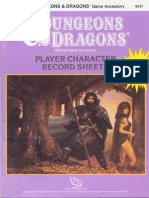 D&D 1E Player Character Record Sheets