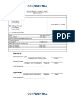 Confidential Informant Profile Sheet