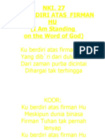 NKI. 27 Ku Berdiri Atas Firman HU (I Am Standing On The Word of God)