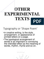 Other Experimental Texts