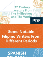Notable Filipino Writers From Different Periods