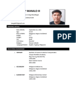 Francis Manalo III resume Bacolod sales professional