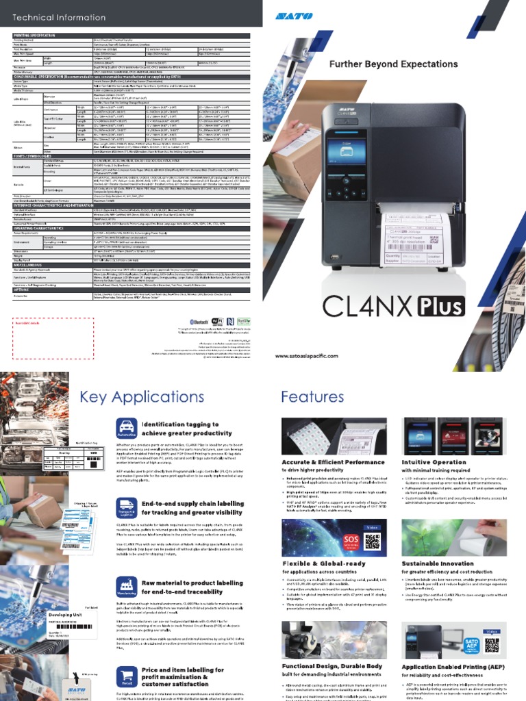 Sato Cl4nx Plus PDF