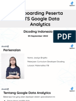 Onboarding DTS Google Data Analytics