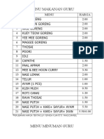 Menu Makanan Guru