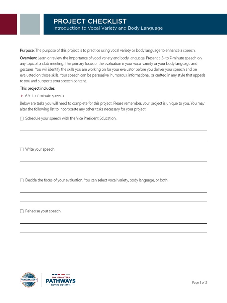 8104C Project Checklist FF | PDF